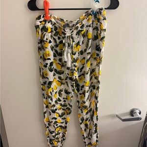 Lemon Print Jogger Pants